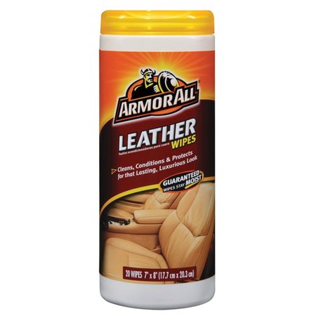 ARMOR ALL Leather Cleaner, Assorted - 20 Wipes AR5100